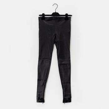 Balenciaga, a pair of leather pants, size 36.