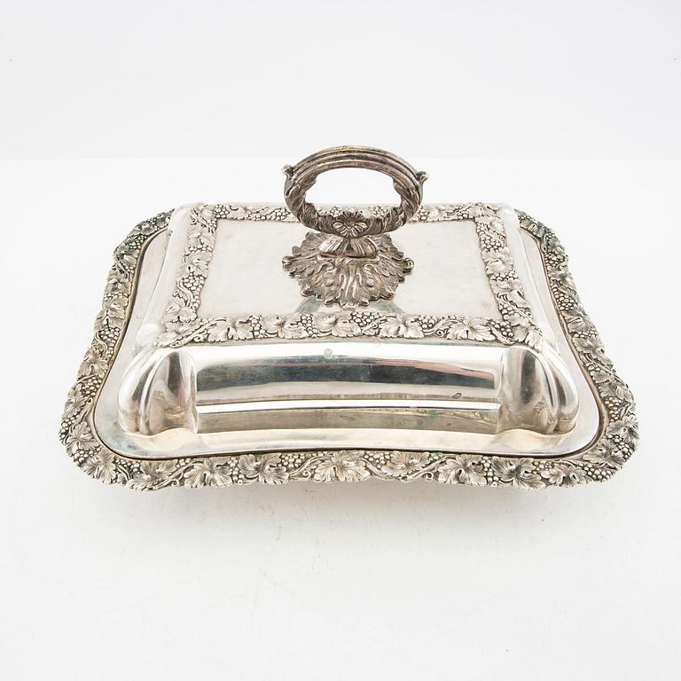 Gustaf Möllenborg, covered serving dish, silver, Stockholm 1856.