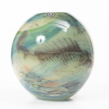 Robert Oldegaarden, glass, vase, graal, unique.