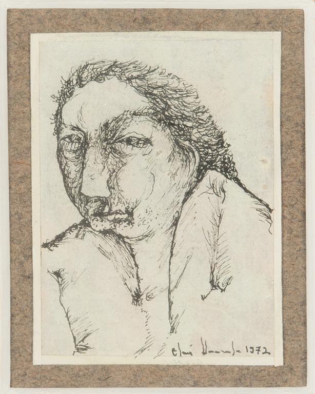 Olavi Vaarula, blandteknik på papper, signerad och daterad 1972.
