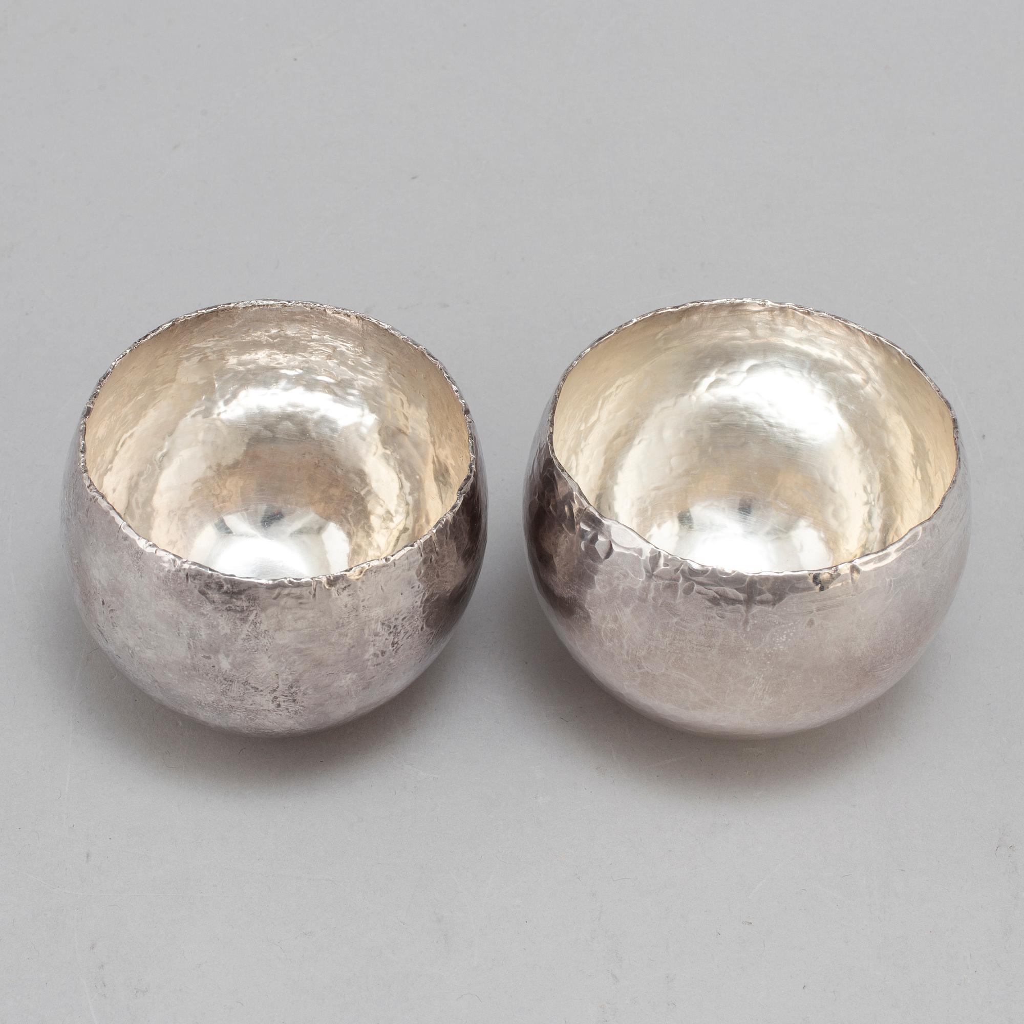 REY URBAN, tumlare, 2 st, sterlingsilver, Stockholm, 1969-84.