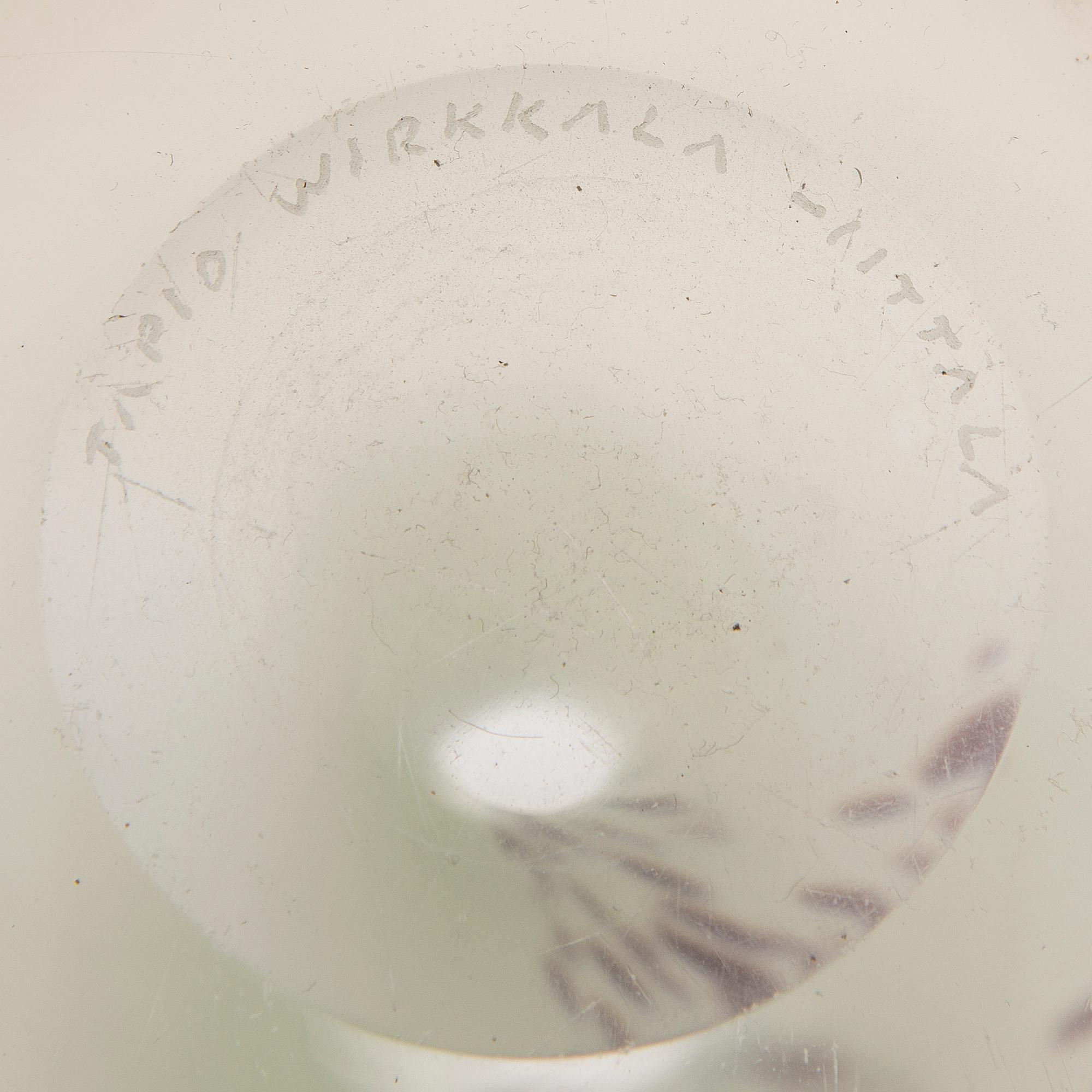 An art glass object,  model 3278, signed Tapio Wirkkala - Iittala.