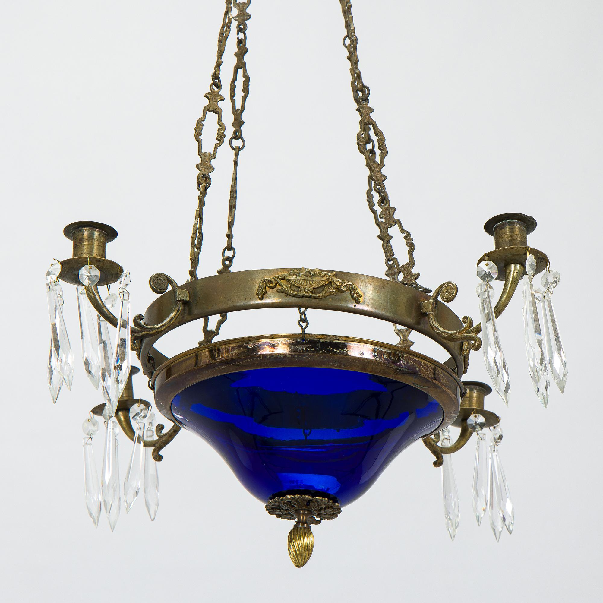A pendant ceiling lamp, early 20th century.