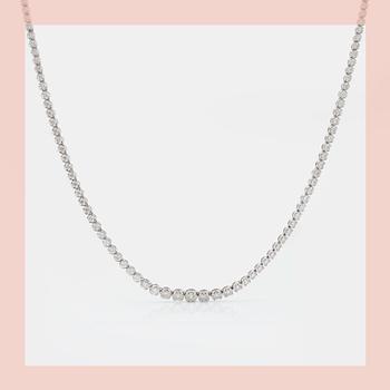 1169. A brilliant-cut diamond necklace 10.02 cts, quality circa H-J/VS-SI.