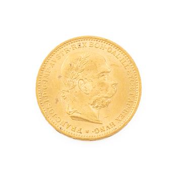 Gold coin, Austria-Hungary, 20 Corona, 1895.