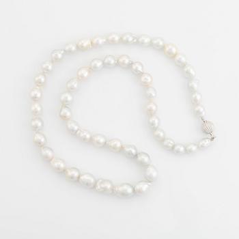 A cultured South Sea pearl necklace.