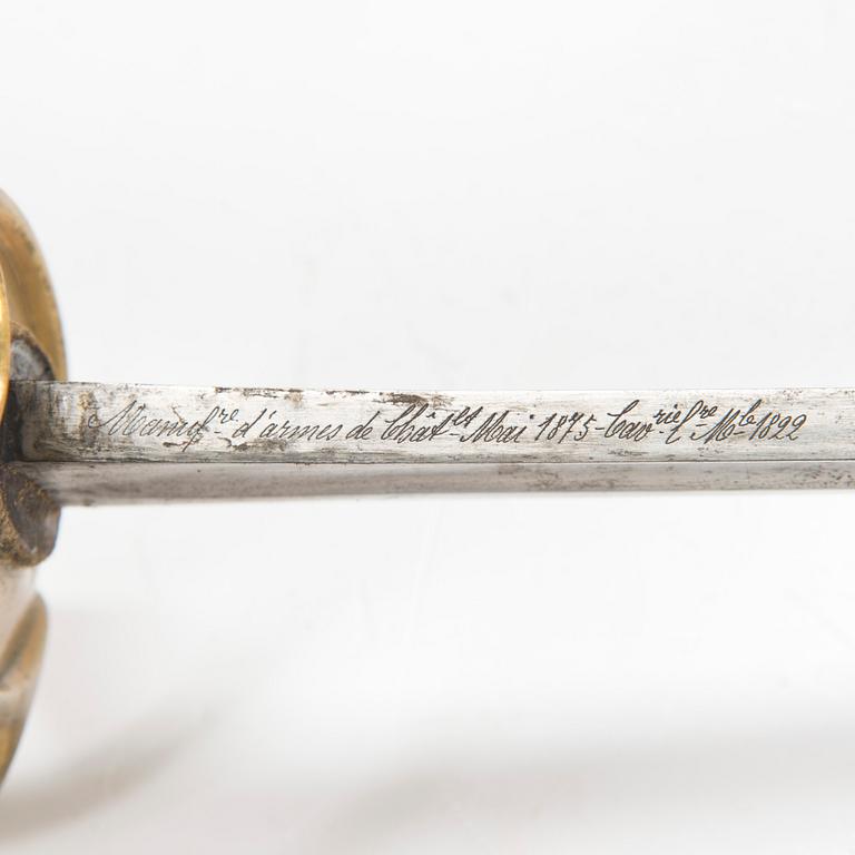 A French cavalry sabre model 1822.