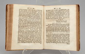 BOK, "Konung Carl den IX:des Rim-Chrönika samt Konung Gustaf Adolphs...Chrönika..." utg. B. Bergius, Stockholm 1759.