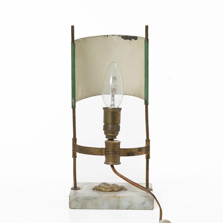 A late Gustavian one-light reading lamp, circa 1800.