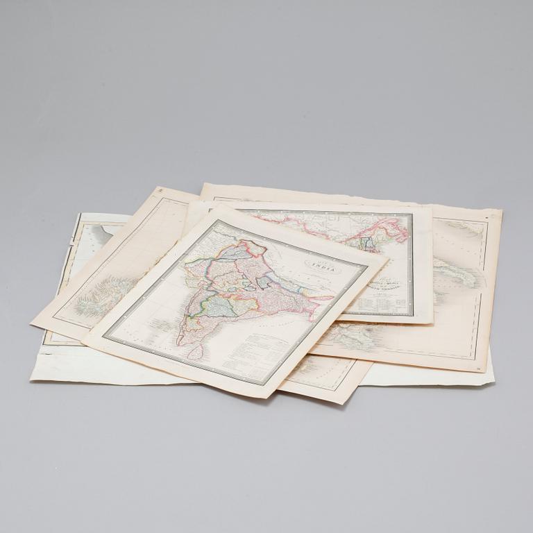 Eleven books and five maps from the 19th century.
