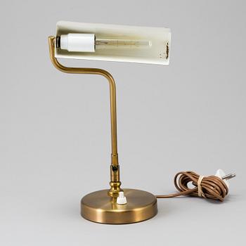 A BRASS PIANO LAMP, marked EB, second half of the 20th century.