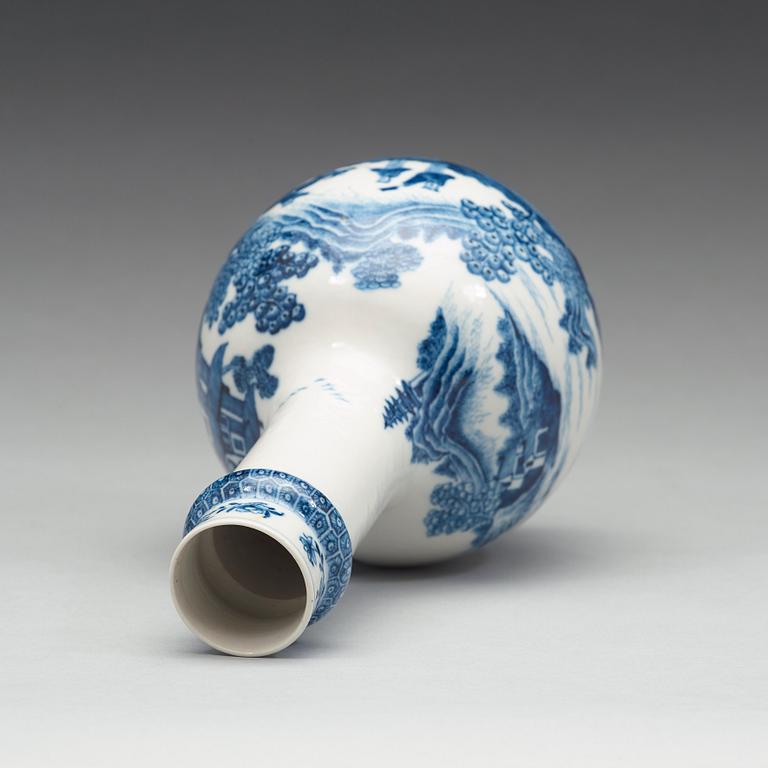 A blue and white vase, Qing dynasty, 18th Century.