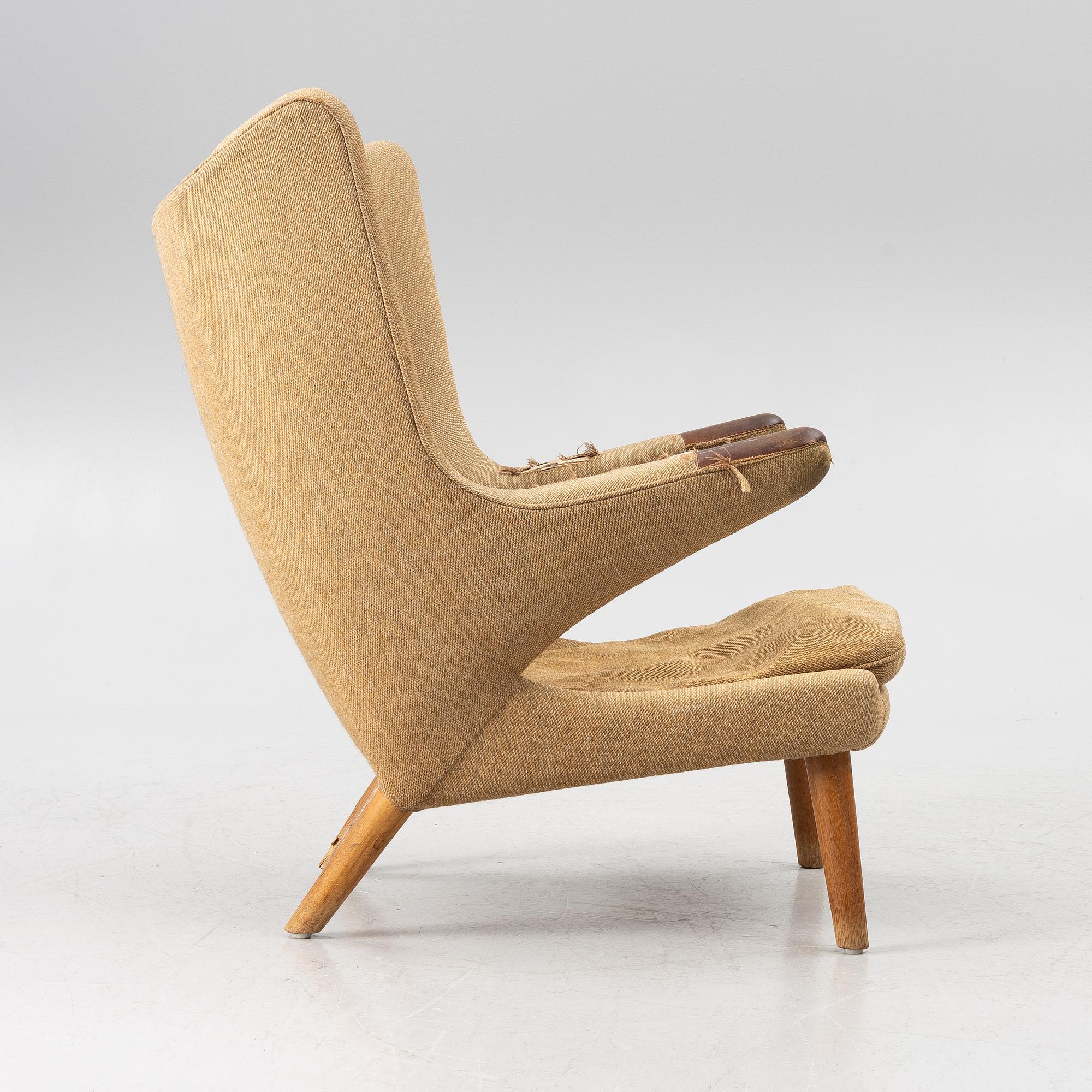 Hans J. Wegner, fåtölj "Bamse/Papa Bear", AP-stolen, Danmark, 1950-60-tal.