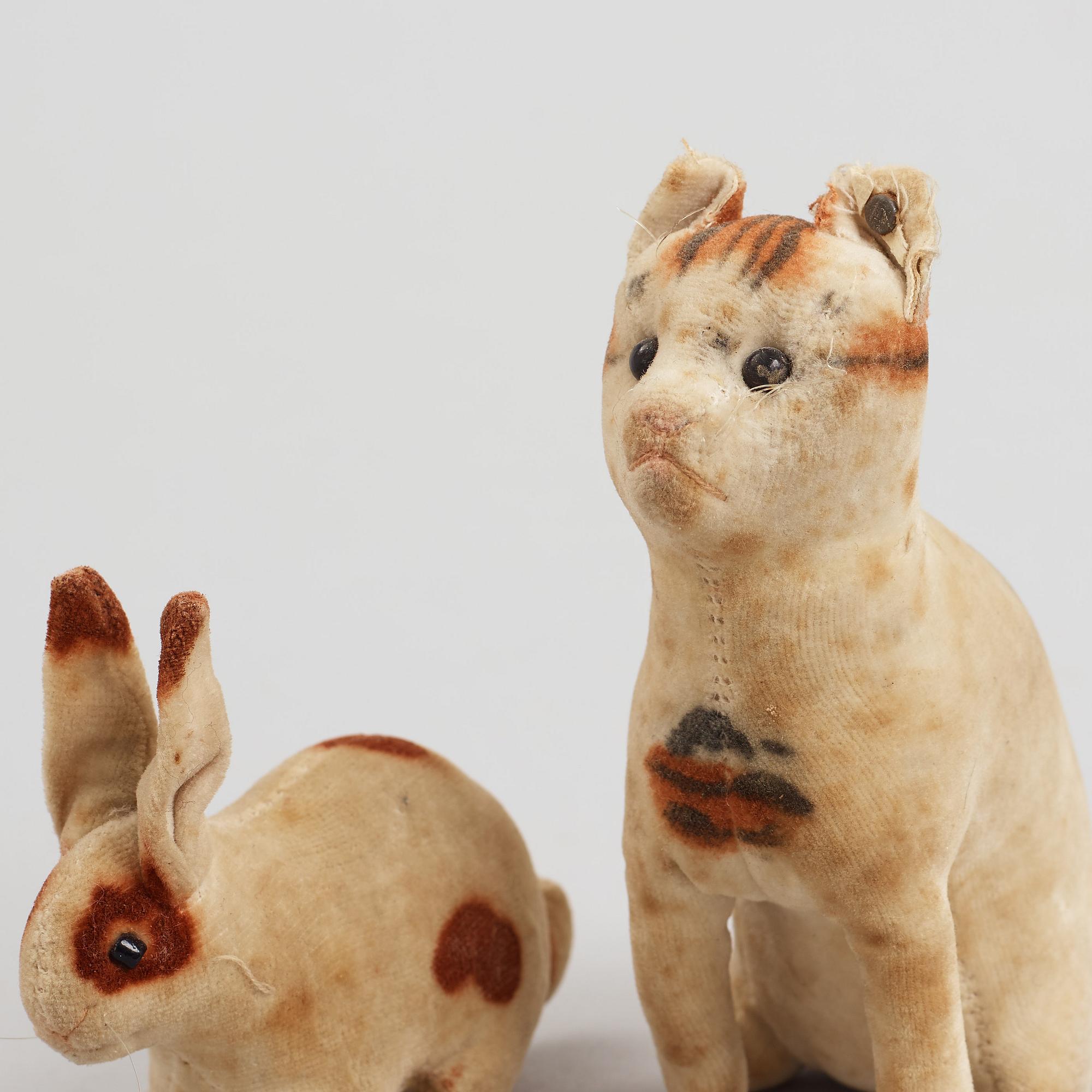 two STEIFF animals, Germany 1902-1918.