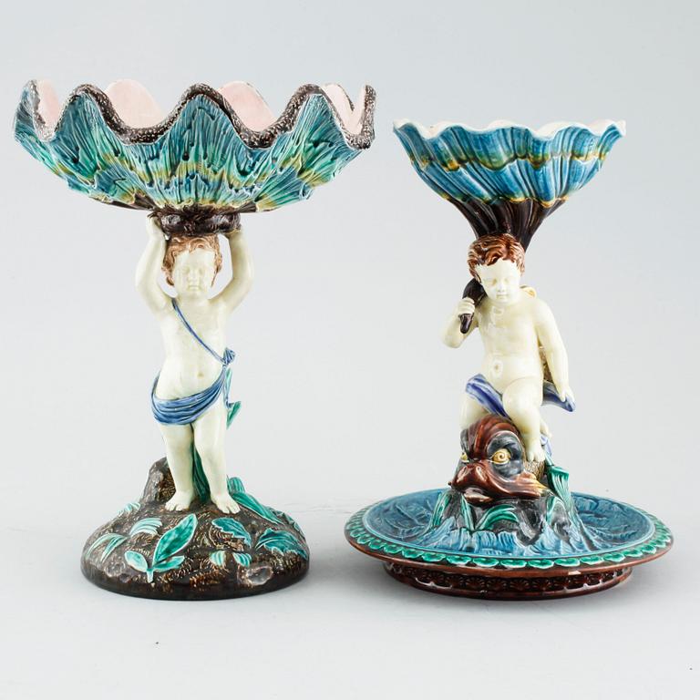 Two majolica bowls from Rörstrand, late 19th century.