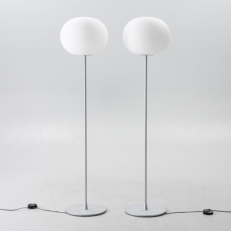 Jasper Morrison, a pair of 'Glo-Ball' floor lamps, Flos, Italy.