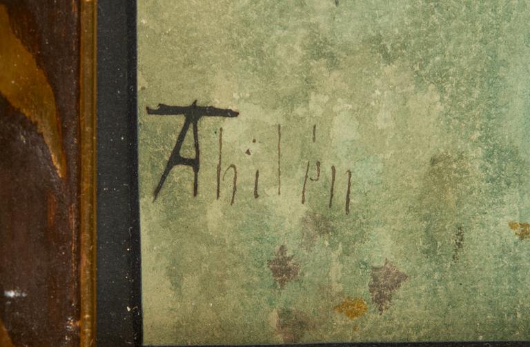 Ada Thilén, watercolour, signed.