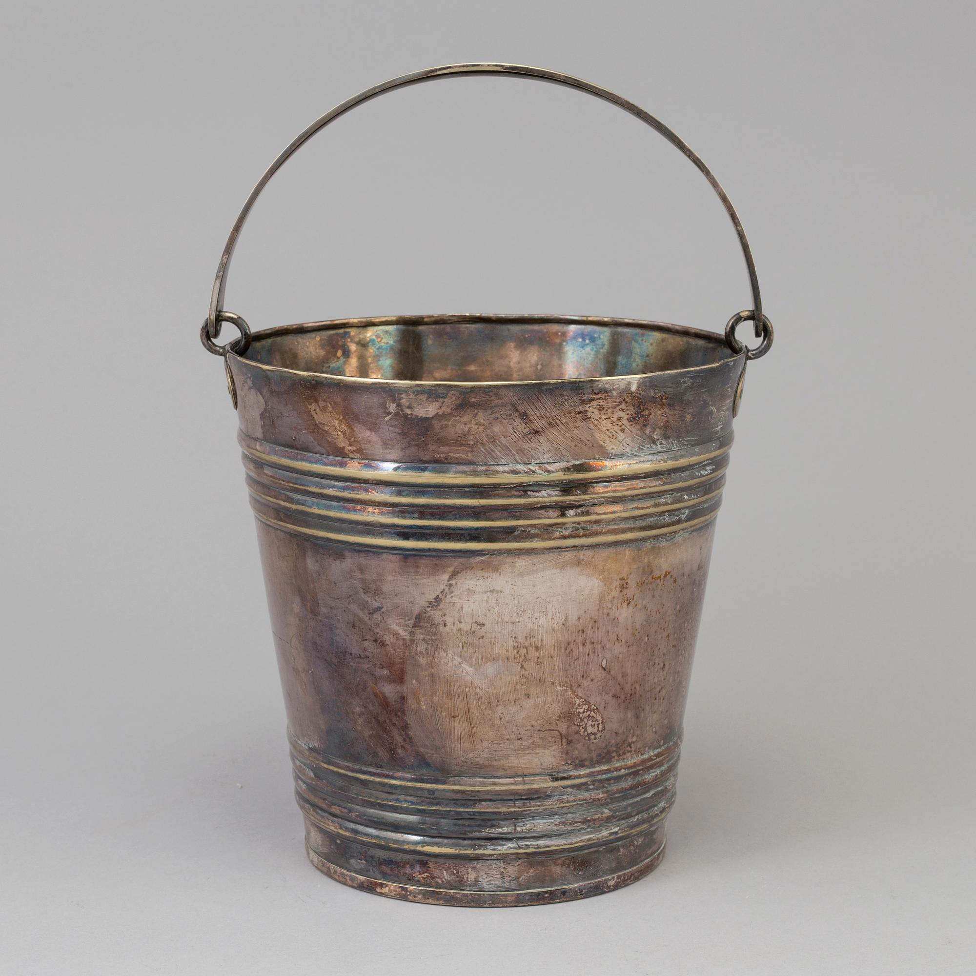 An early 20th century silver plated ice bucket by A.G. Dufva.