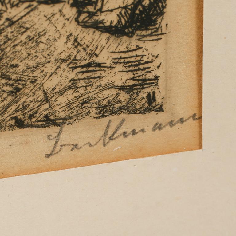 MAX BECKMANN, etching, signed.