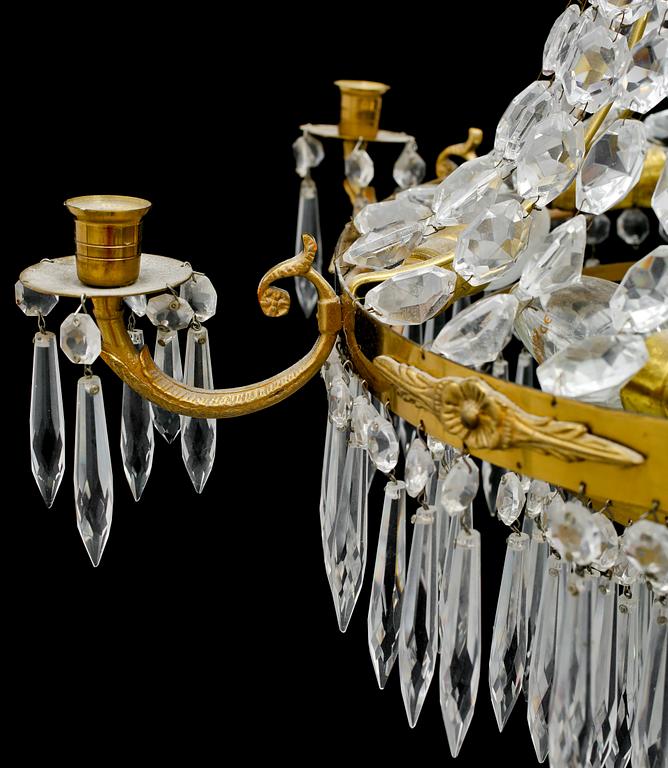 LJUSKRONA, empirestil, omkring 1900-talets mitt. Höjd ca 72 cm.