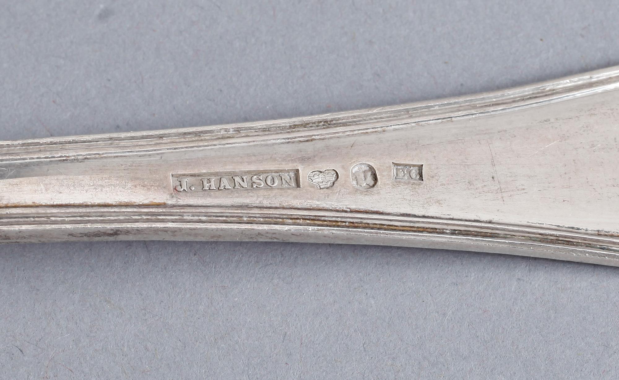 SERVISDELAR, silver, 36 delar, Sverige och Norge, 1800-/1900-tal. Total vikt ca 764 gram.