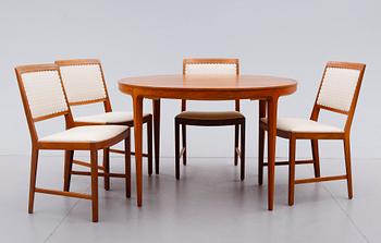 MATSALSMÖBEL, 5 delar, Bertil Fridhagen, Bodafors, 1960-/70-tal.