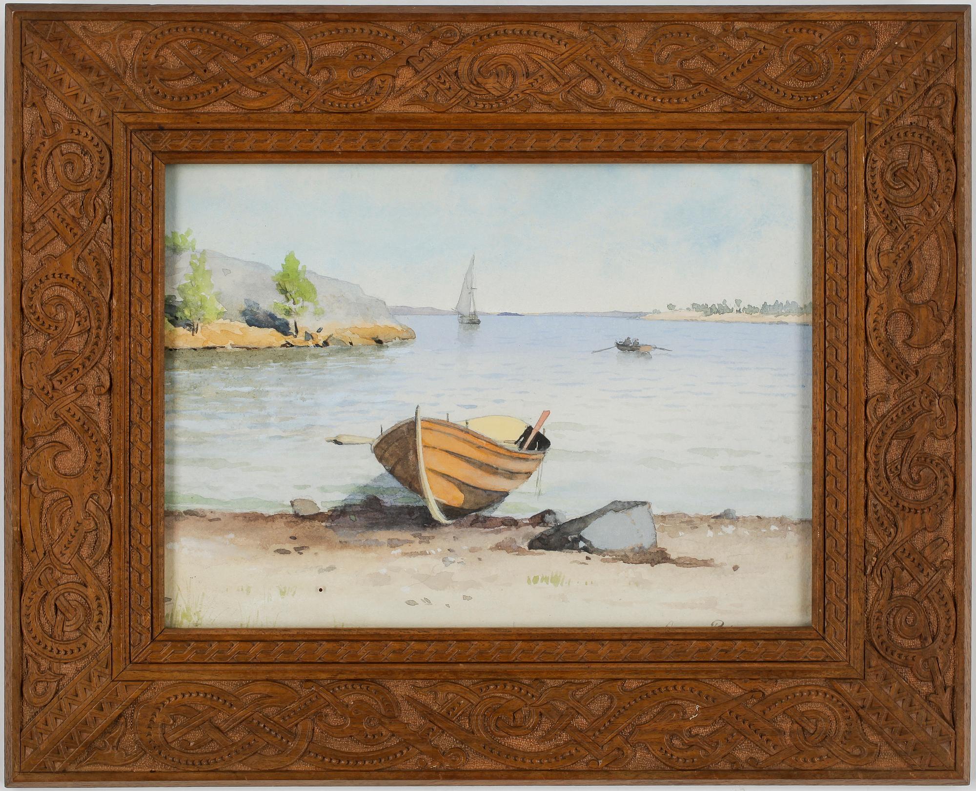 ANNA PALM DE ROSA, akvarell, signerad.