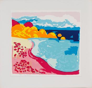 INGE SCHIÖLER, serigrafier, 6 st, signerade och numrerade 121/195, 1971.