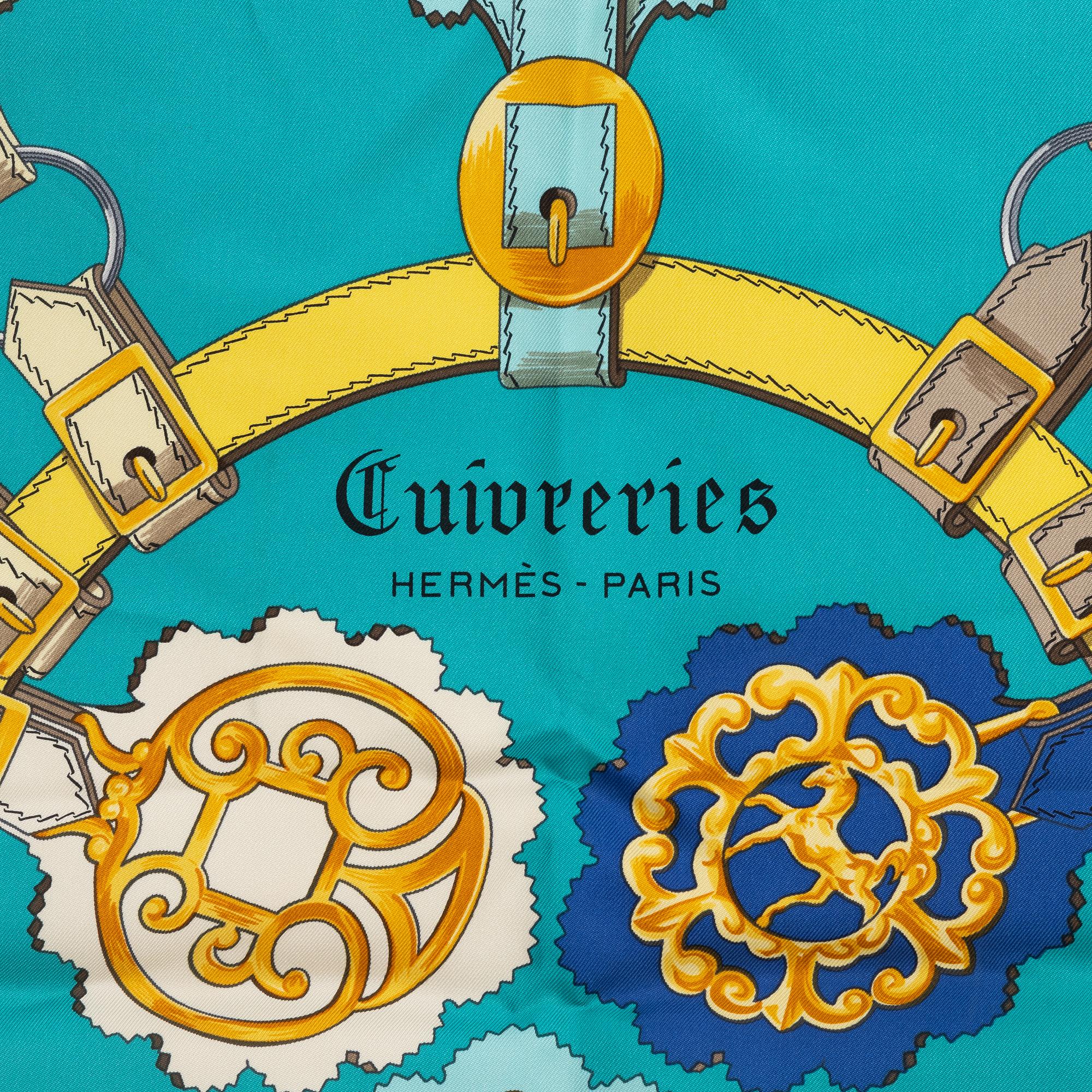 Hermès, scarf, "Cuivreries".