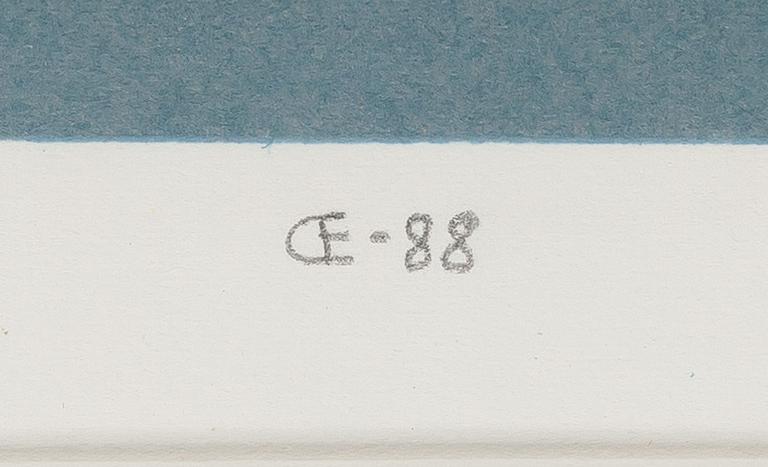 Carolus Enckell, serigrafia, signeerattu ja päivätty -88, numeroitu 39/50.