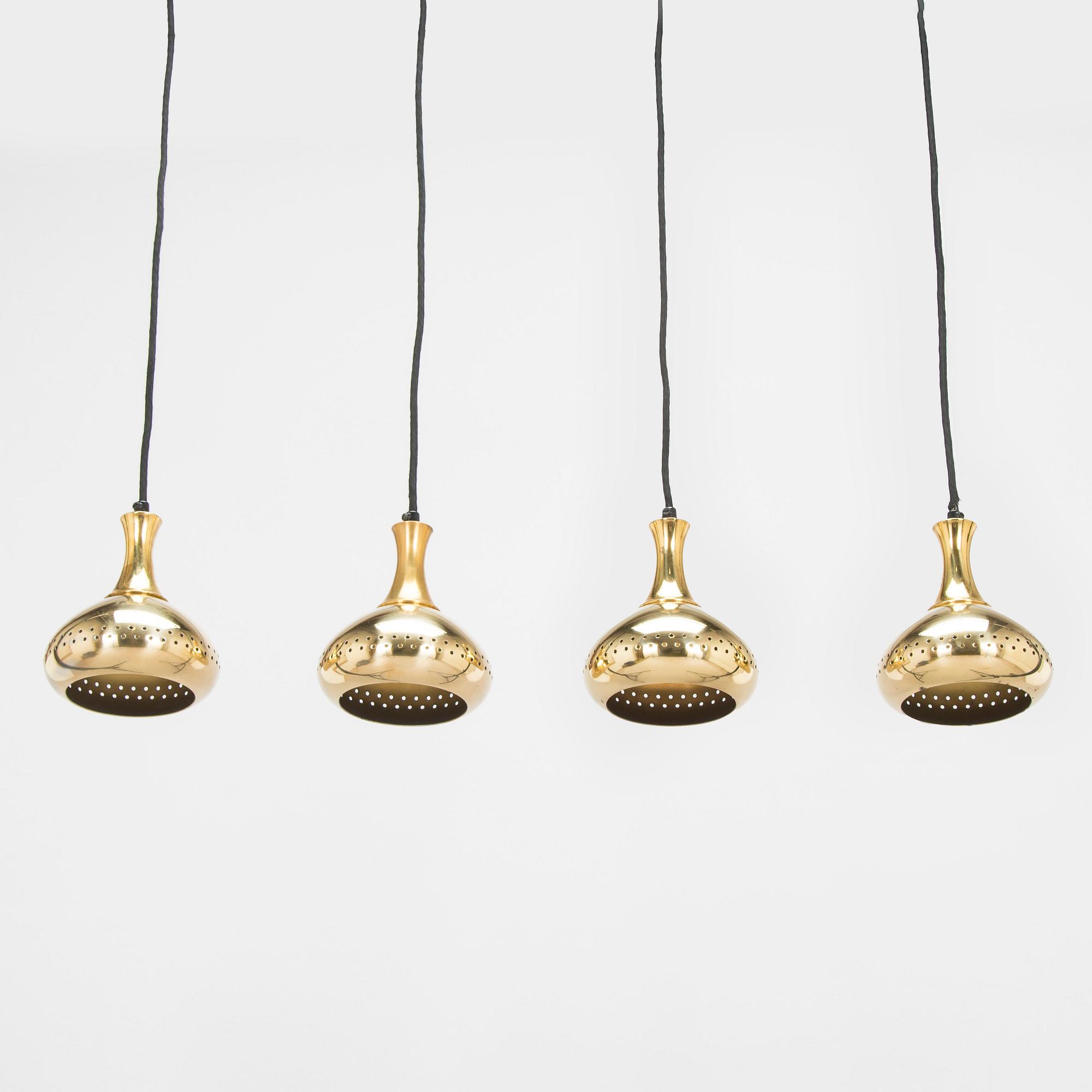 Hans-Agne Jakobsson, four pendant lamps, Markaryd, late 20th century.