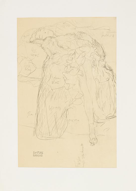 Gustav Klimt, efter, mapp Zeichnungen / Twenty-Five Drawings selected and interpreted by Alice Strobl 1964.