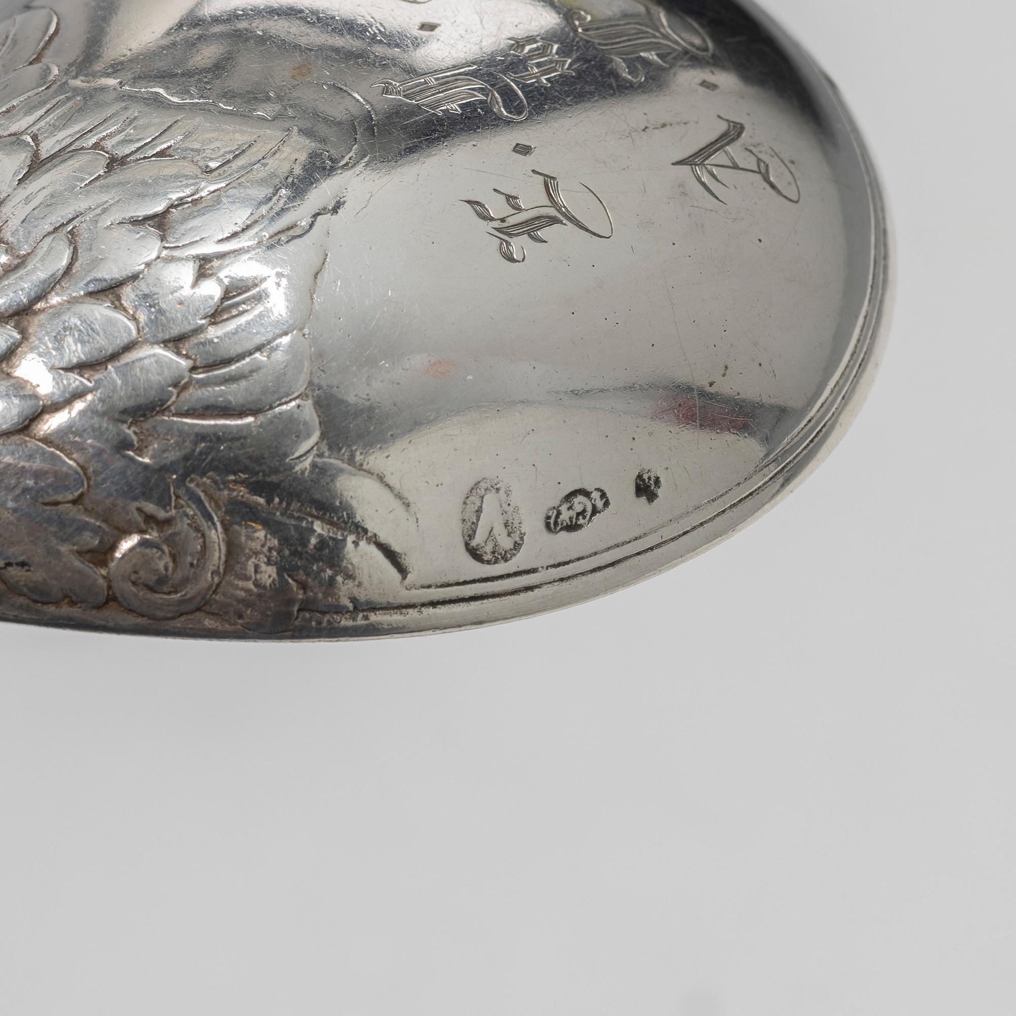 A Danish silver spoon, second half of the 19th Century.