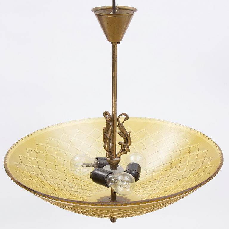 A Swedish Modern Ceiling Lamp, 1940s.