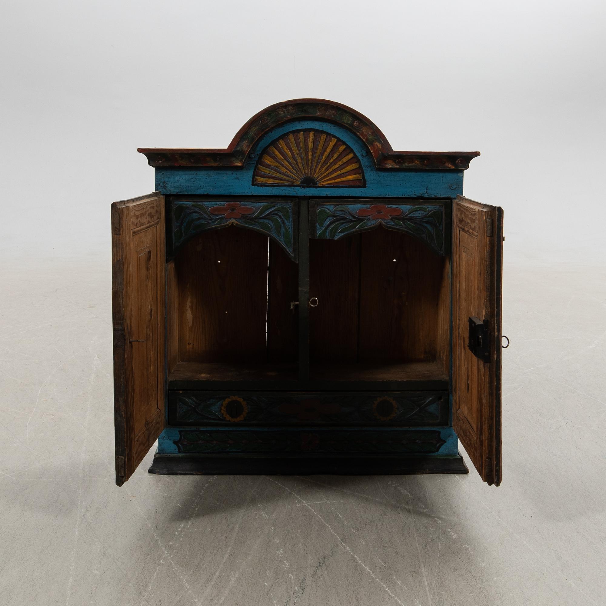 Wall cabinet, folk art.