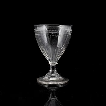 VIN- och CHAMPAGNEGLAS, empire, 19 st 1800-talets första hälft.