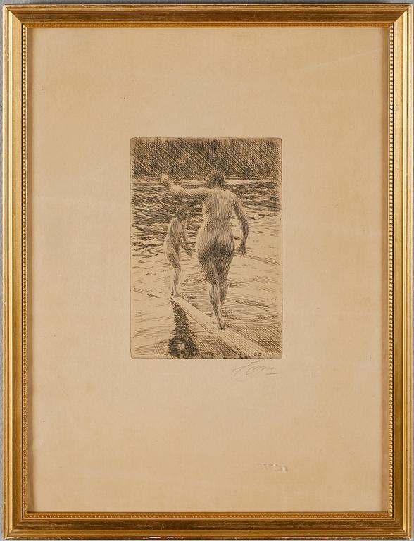 ANDERS ZORN, etsning, signerad med blyerts.