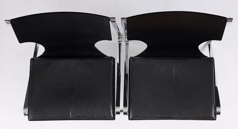 Sigurd Persson, a rare pair of armchairs, Åry Stålmöbler, Örsjö, 1960s.