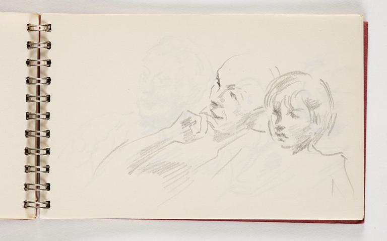 Lotte Laserstein, 10 små skissblock med teckningar.