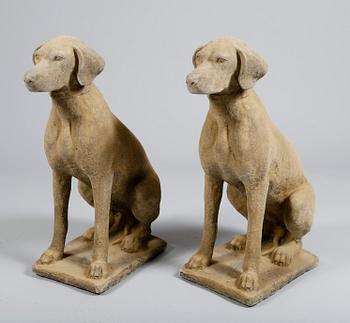 TRÄDGÅRDSSKULPTURER, 1 par, stenmassa, samtida.