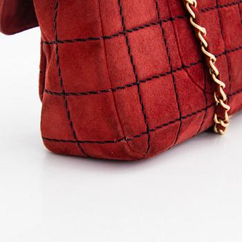 Chanel, a Suede Chocolate bar flap bag, 2000-2002.