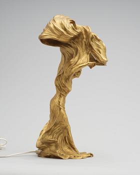 A Francois-Raoul Larche 'Loïe Fuller' Art Nouveau gilt-bronze figural table lamp, Siot-Decauville, Paris circa 1900.