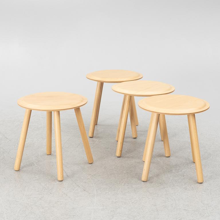 Jon Karlsson, pallar/sidobord, fyra stycken, IKEA PS 2017.
