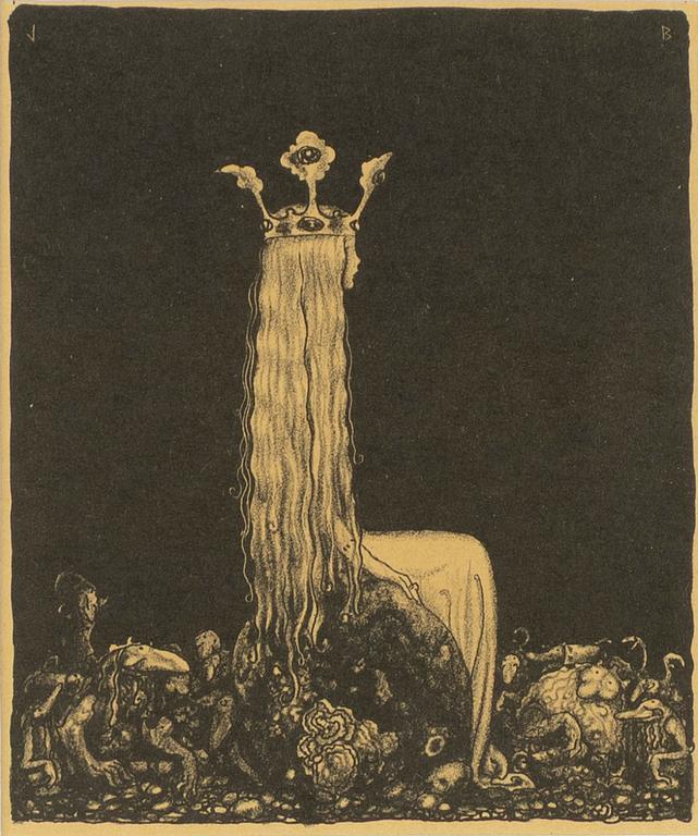 John Bauer, "Prinsessan och småtrollen".