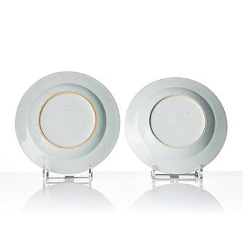 A set of 12 famille rose dishes, Qing dynasty, Qianlong (1736-95).