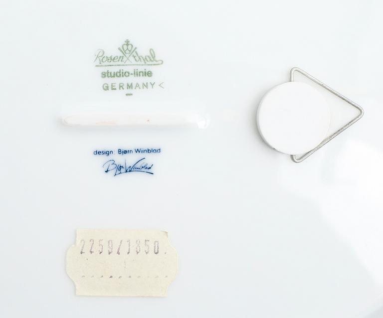 FAT, 9 delar, porslin, Björn Wiinblad, Rosenthal Studio-Line.