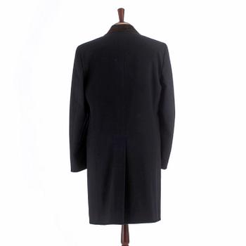 PARK HOUSE, a dark blue wool and cashmere coat / covert coat, storlek 50.