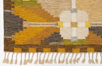 Ingegerd Silow, a flat weave carpet, 'Dellen', c. 286 x 196 cm, signed IS.