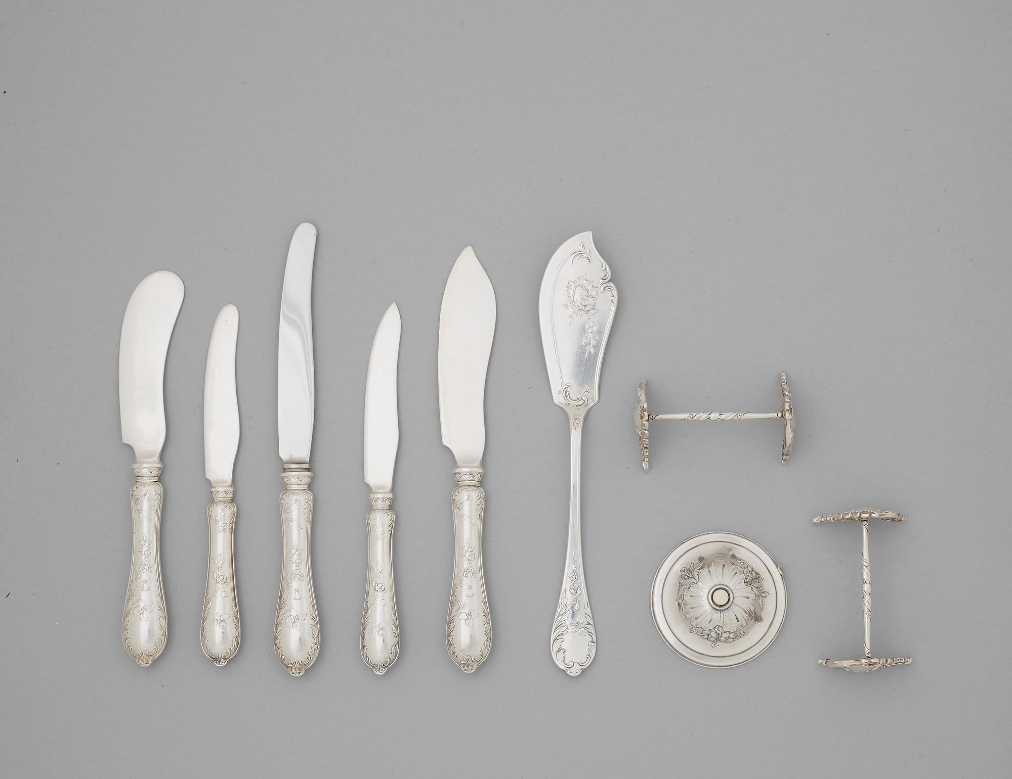 WA Bolin, bestickuppsättning modell "C", 181 delar, silver, Stockholm  1918-1938.