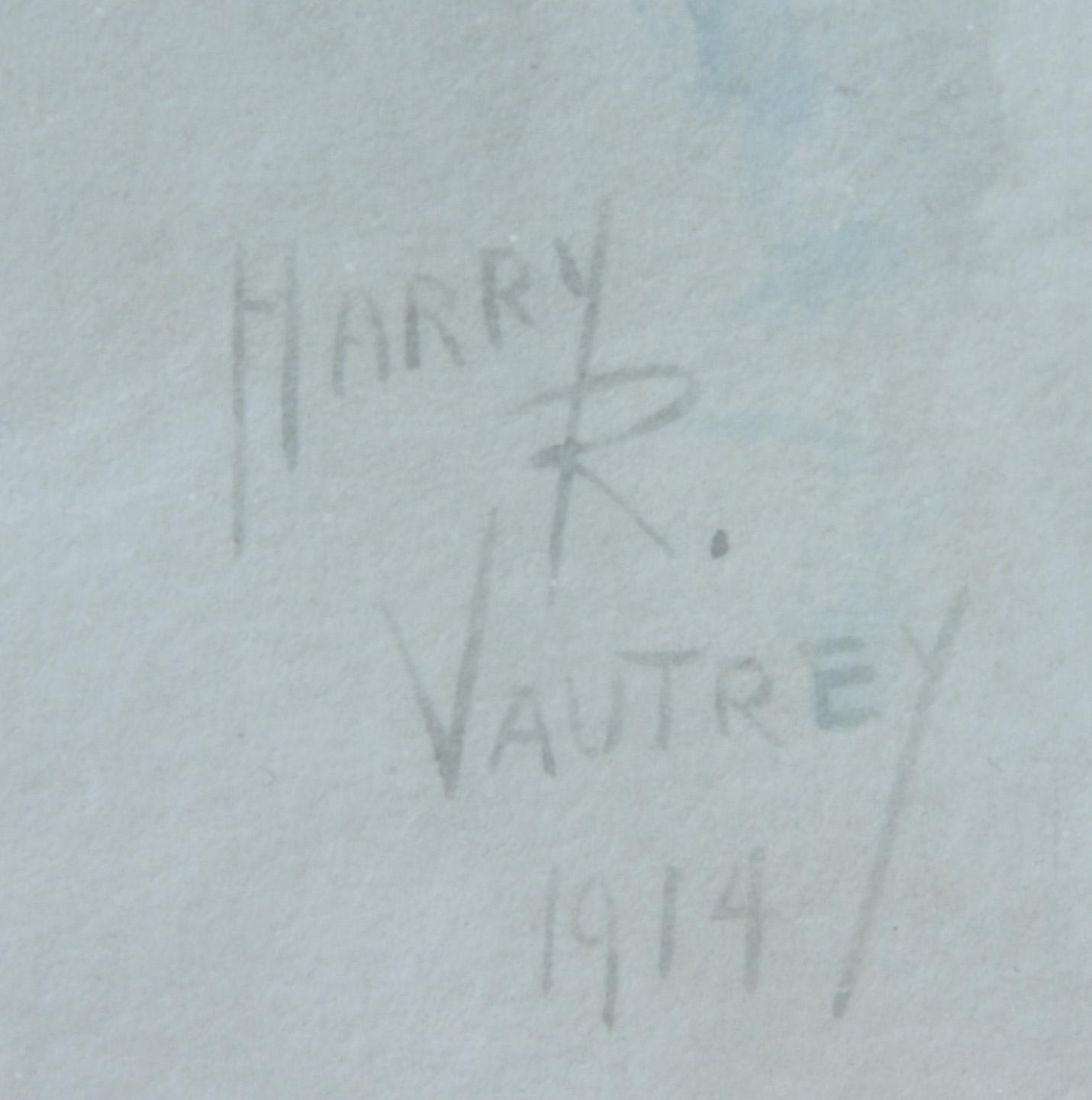 OKÄND KONSTNÄR, akvareller, 2 st, sign, Harry R Vautrey.